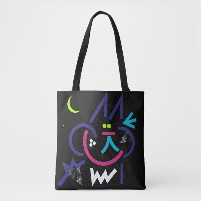 Phat-Cat Moderne Abstrakte Totbeutel Tasche (Vorderseite)