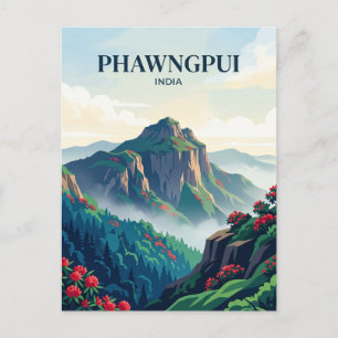 Phawngpui Blue Mountain Nationalpark Indien Postkarte