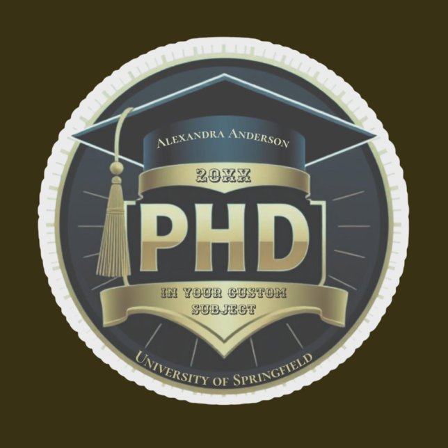 Phd-Abschluss-Doktorarbeit Aufkleber (Von Creator hochgeladen)