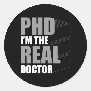 Phd Abschluss Doktorat Master für Studienabschluss Runder Aufkleber