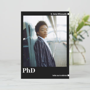 PhD-Abschluss für Minimalistisches Foto Einladung