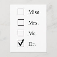 PhD Abschluss Postkarte