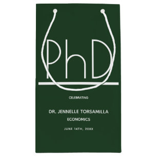 PhD-Absolvent Partei Small Green Kleine Geschenktüte