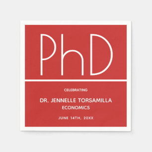 PhD-Absolventen Serviette