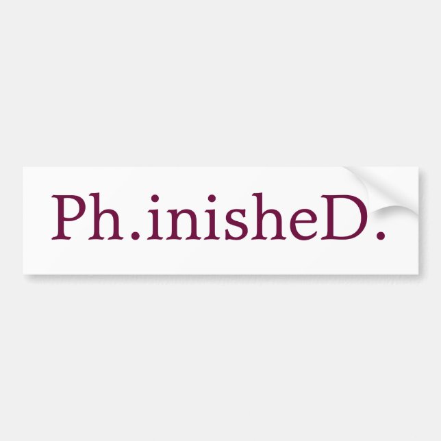 PhD-Autoaufkleber Autoaufkleber (Vorne)