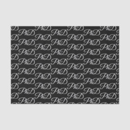 PhD Black Abschluss Celebration Seidenpapier