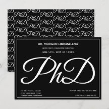 PhD Black Graduation Party