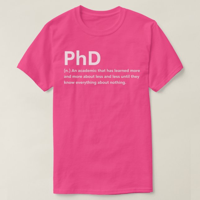 Phd Definition 4 T-Shirt (Design vorne)
