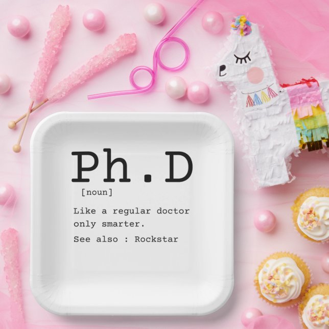 PhD definition philosophy doctor dissertation Pappteller (Party)