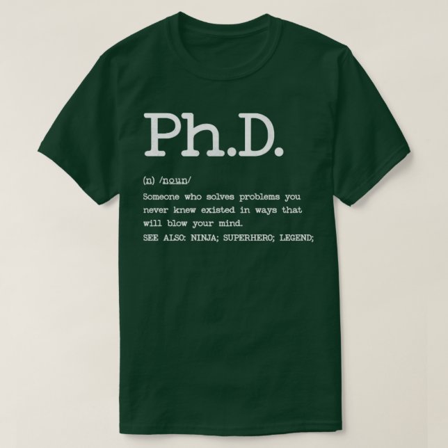 Phd Definition T-Shirt (Design vorne)