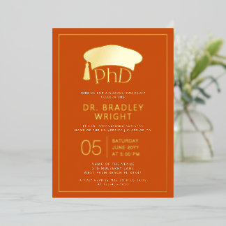 Phd Doctorate Hat Doctoral Degree Graduation Folieneinladung