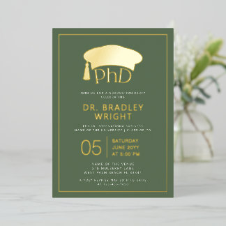 Phd Doctorate Hat Doctoral Degree Graduation Folieneinladung