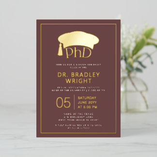 Phd Doctorate Hat Doctoral Degree Graduation Folieneinladung