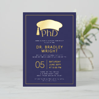 Phd Doctorate Hat Doctoral Degree Graduation Folieneinladung