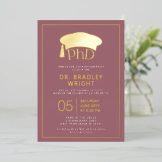 Phd Doctorate Hat Doctoral Degree Graduation Folieneinladung