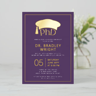 Phd Doctorate Hat Doctoral Degree Graduation Folieneinladung