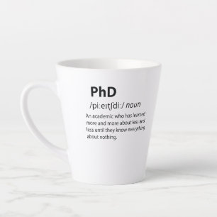 PhD Funny Dictionary Definition Milchtasse