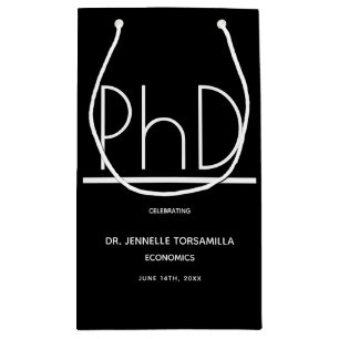 PhD-Grad-Graduation Party Small Black Small Small Kleine Geschenktüte