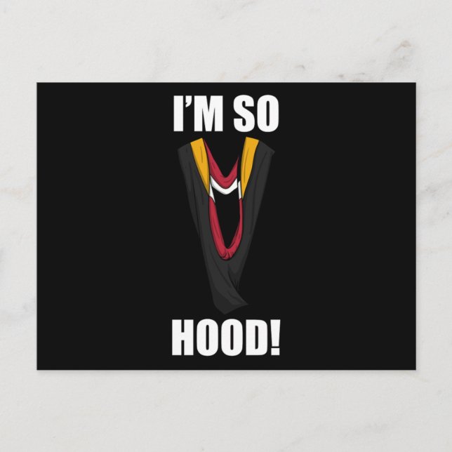 Phd Hood Abschluss Doktorat Degree Gifts Doctora Postkarte (Vorderseite)