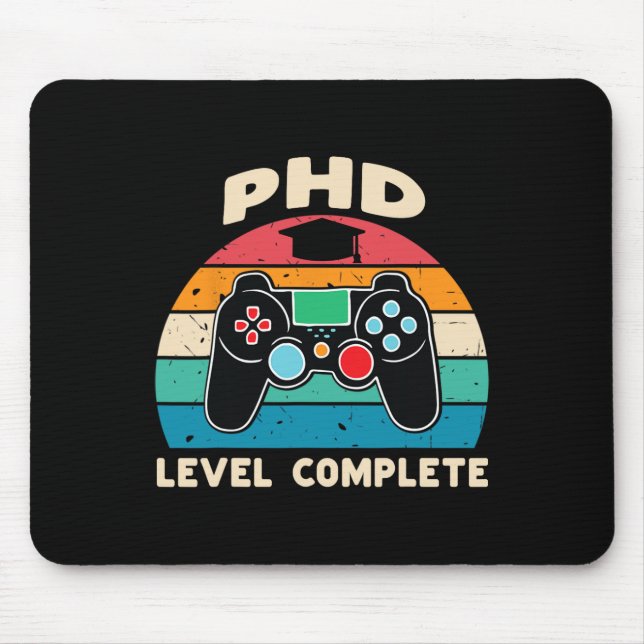 Phd Level Complete Doctorate Graduation Gift For H Mousepad (Vorne)