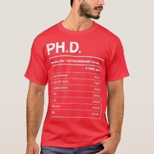 Phd Nutrition Fakten Design T-Shirt