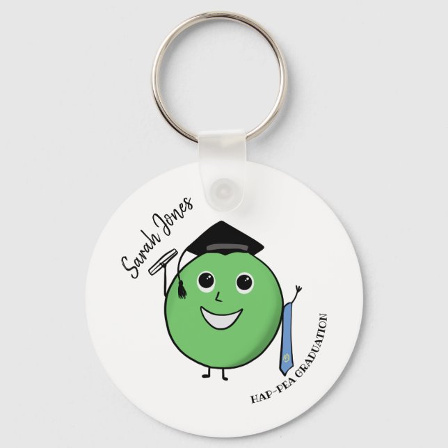 PHD Pea-HD Funny Pea Abschluss Geschenk für grad Schlüsselanhänger (Vorderseite)