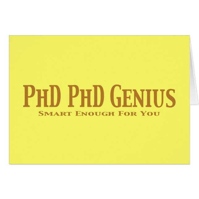 Phd Phd Genius Geschenke (Vorderseite (Horizontal))