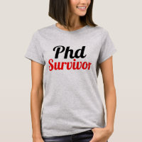 Phd Survivor Typografie rot schwarz