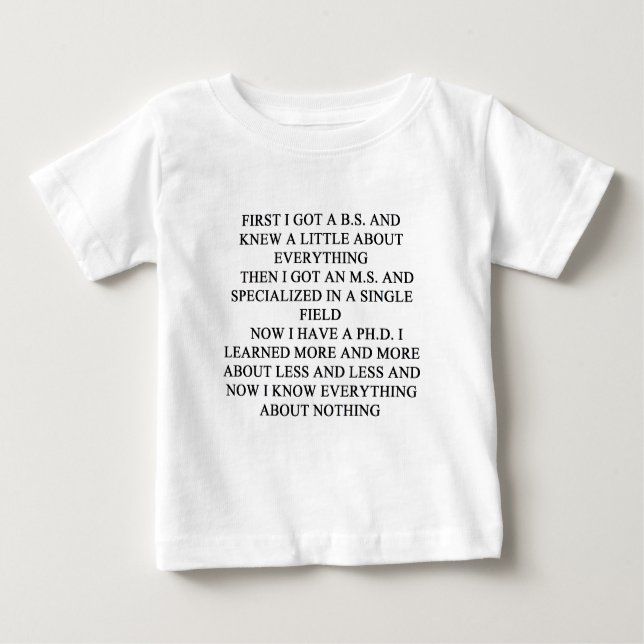 Phd-Witz Baby T-shirt (Vorderseite)