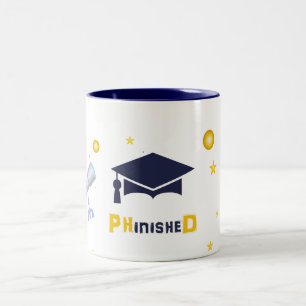 Phd_. zerteilt zweifarbige tasse
