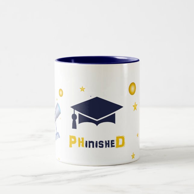 Phd_. zerteilt zweifarbige tasse (Mittel)