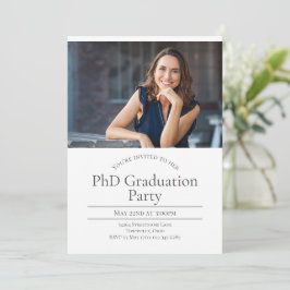 PhD Zwei-Foto-Abschluss Einladung