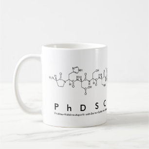 PhDScientist, phrase de peptide mug