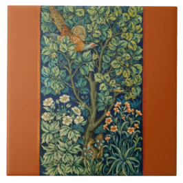 Pheasant Bird in a Tree (von William Morris) Fliese