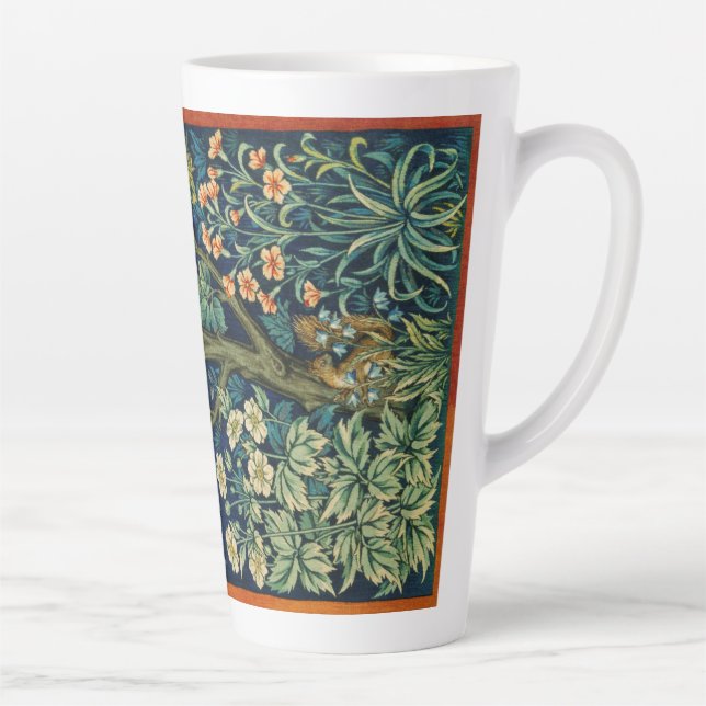 Pheasant Bird in a Tree (von William Morris) Milchtasse (Rechts)