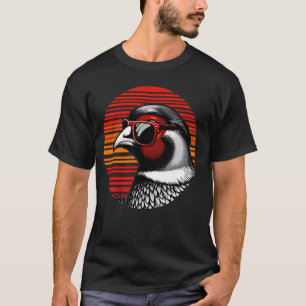 Pheasant Bird Sonnenbrille Sunset Retro Style Vint T-Shirt