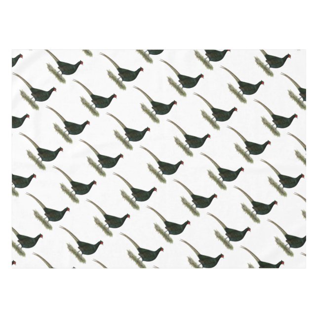 Pheasant Black Rooster Tischdecke (Vorderseite (Horizontal))
