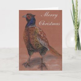 Pheasant British Wildlife Weihnachtskarten Feiertagskarte