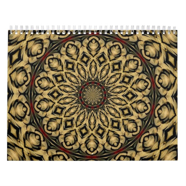 Pheasant Feathers Kaleidoscope Kalender (Titelbild)