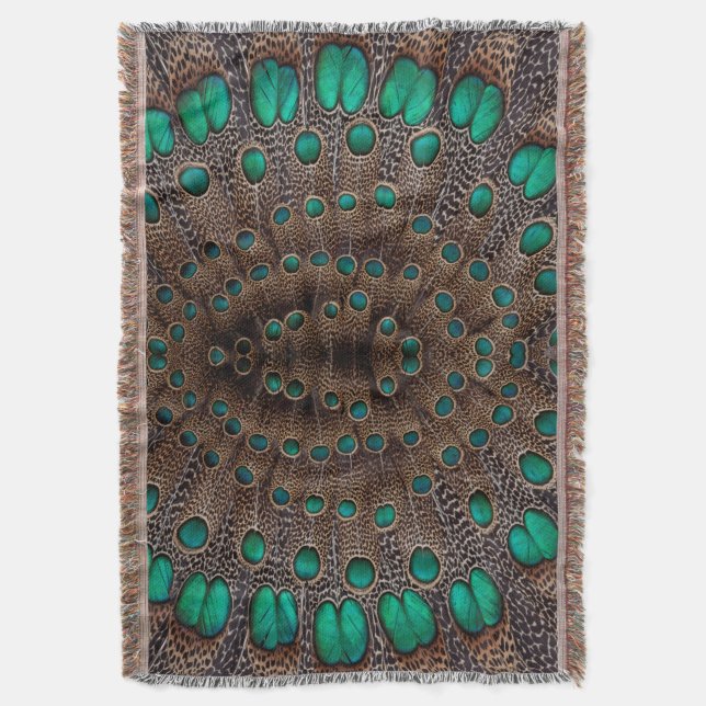 Pheasant Fether Fraktal Design Decke (Vorderseite Vertikal)
