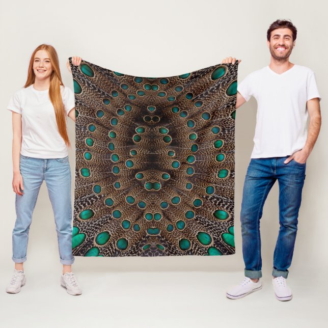 Pheasant Fether Fraktal Design Fleecedecke (Beispiel)