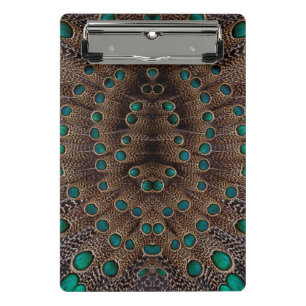 Pheasant Fether Fraktal Design Mini Klemmbrett