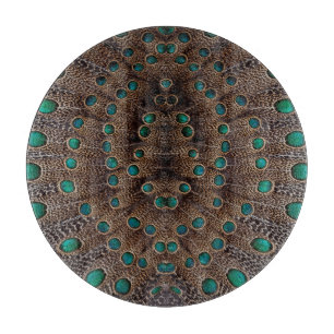 Pheasant Fether Fraktal Design Schneidebrett