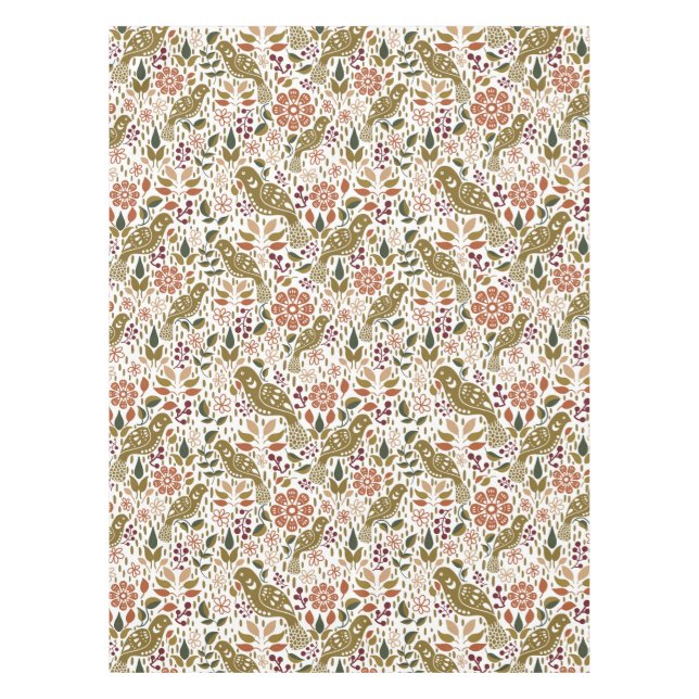 Pheasant Folk Art nappe | Harve d'automne rustique (Devant)