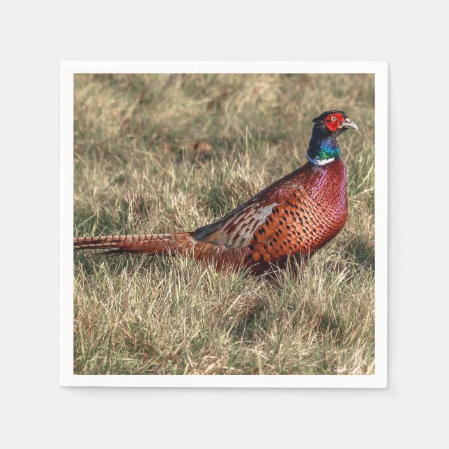 Pheasant-Foto Serviette (Vorderseite)