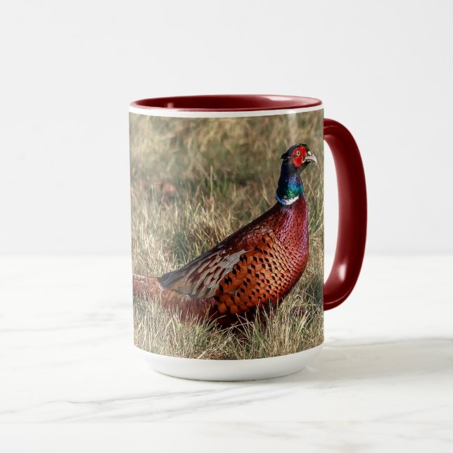 Pheasant-Foto Tasse (VorderseiteRechts)