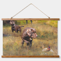 Pheasant Jagen mit Pudelzeigen