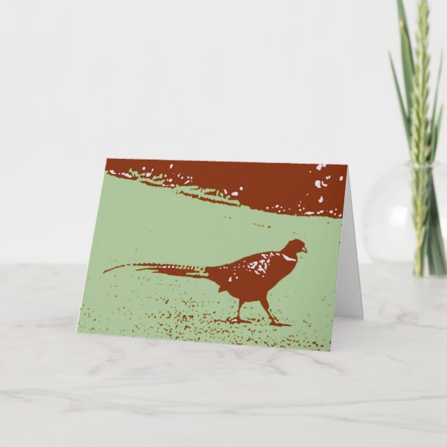Pheasant-Kreuzvogel Karte (Vorderseite)
