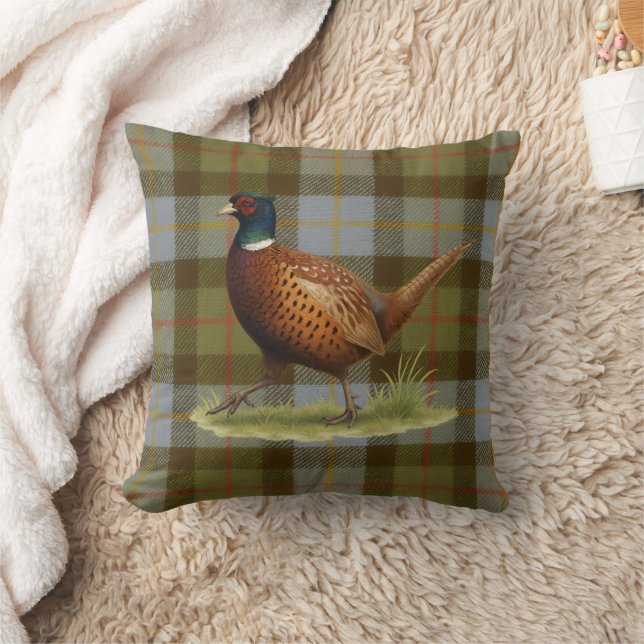 Pheasant on Tartan / Tweed Cushion Home Decor Kissen (Decke)