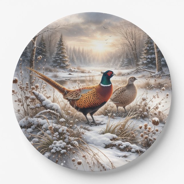 Pheasant  pappteller (Vorderseite)